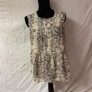 Snakeskin print top